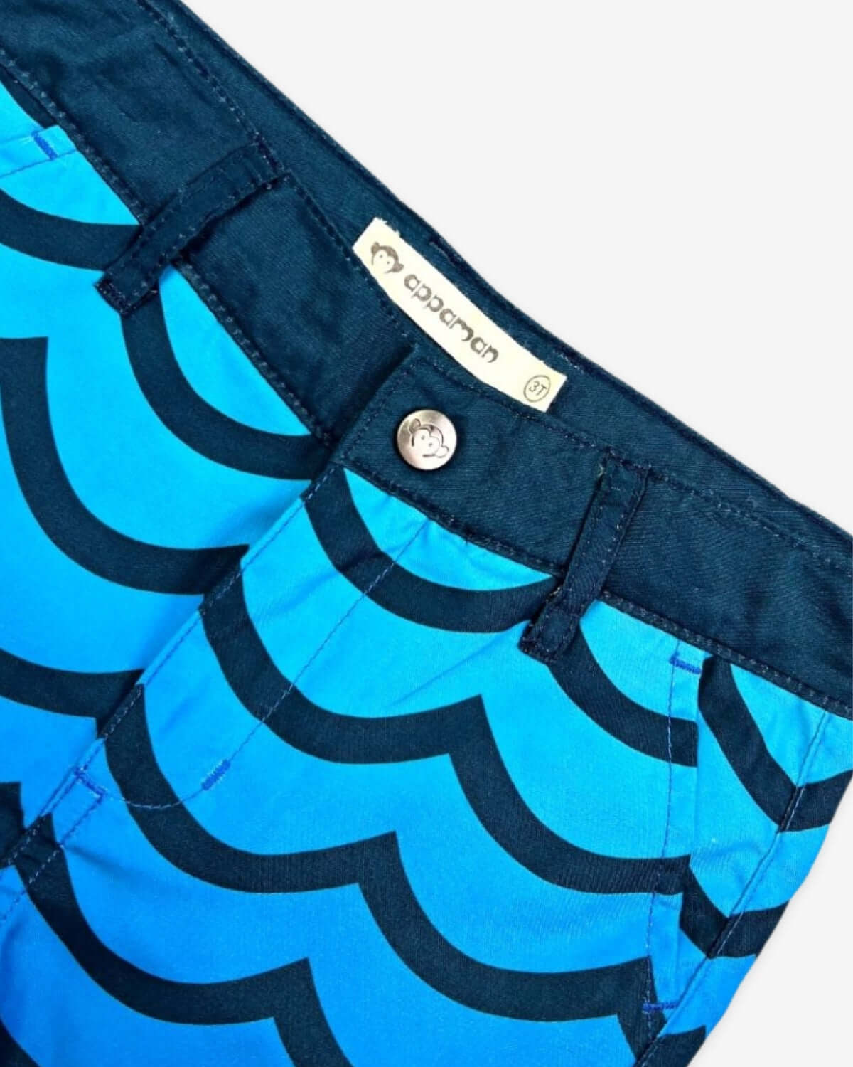 Wavy Blue Hybrid Swim Shorts