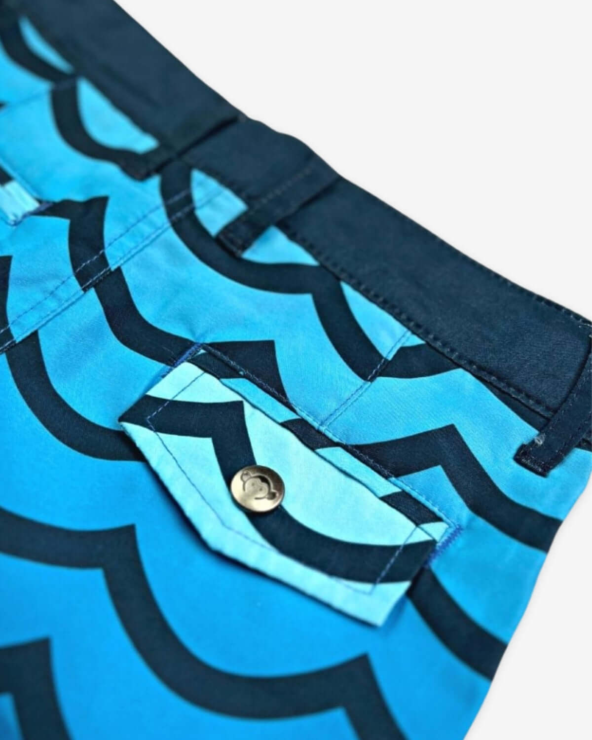 Wavy Blue Hybrid Swim Shorts