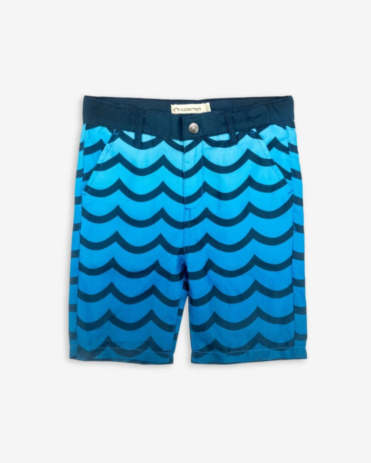 Wavy Blue Hybrid Swim Shorts