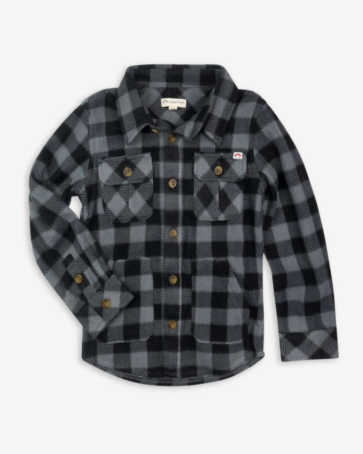 Black Check Snow Fleece Shirt