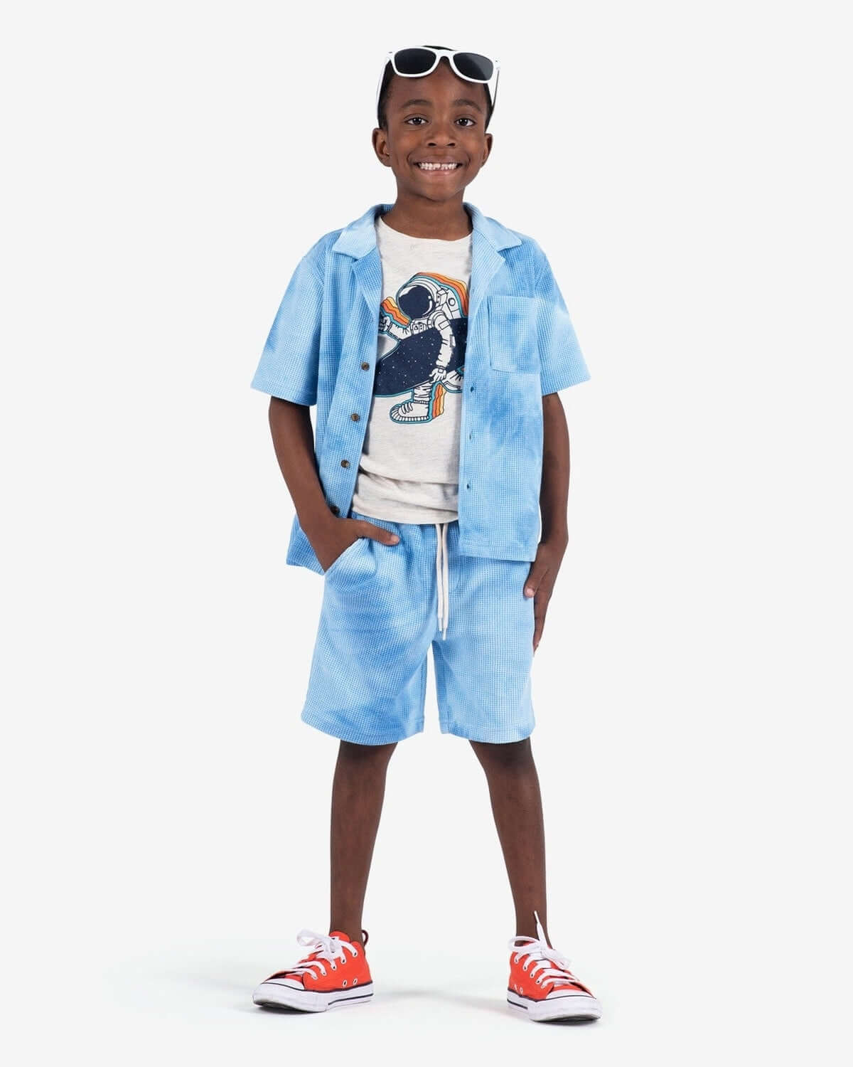 Blue Tie Dye Resort Shirt