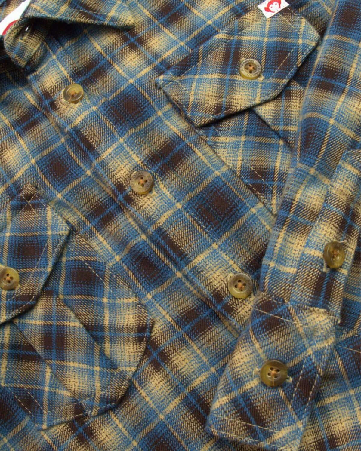 Chocolate/Blue Plaid Flannel Shirt