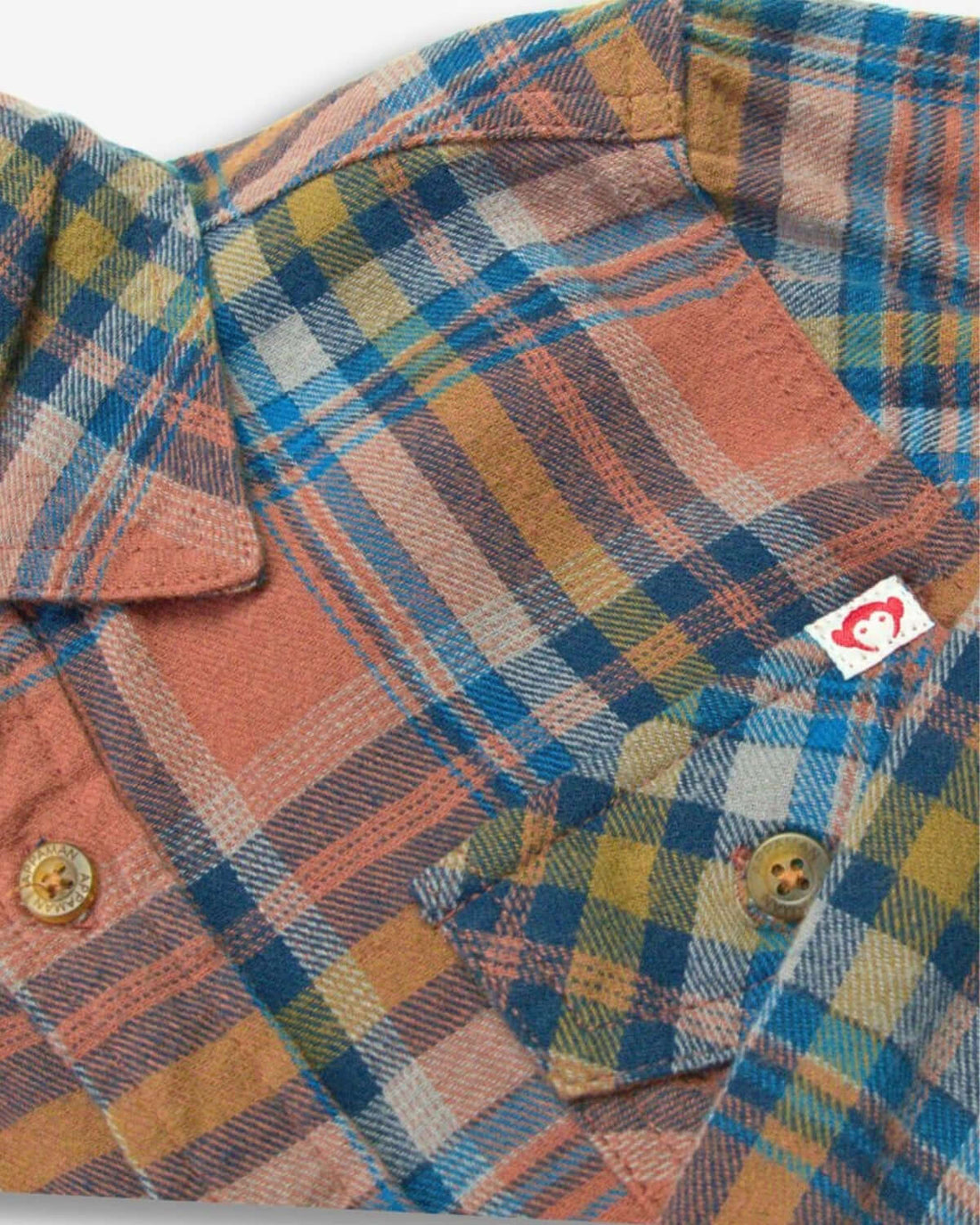 Clay/Jewel Plaid Flannel Shirt