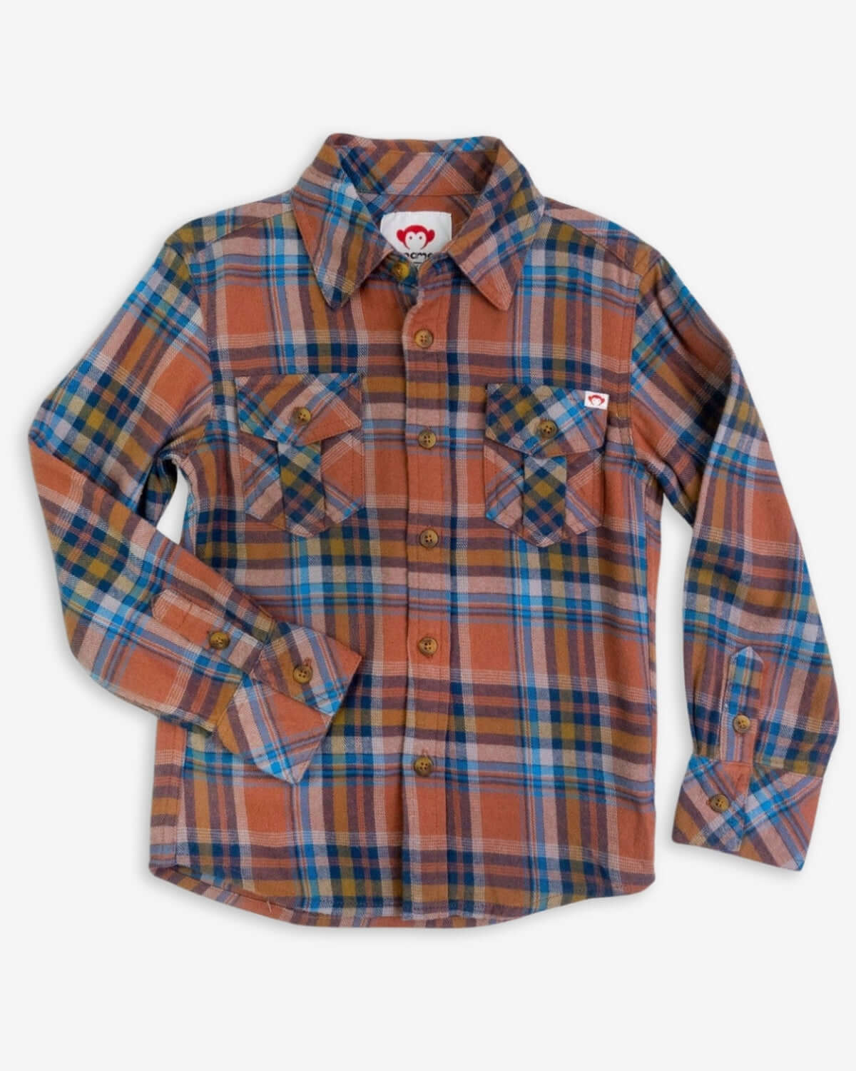 Clay/Jewel Plaid Flannel Shirt