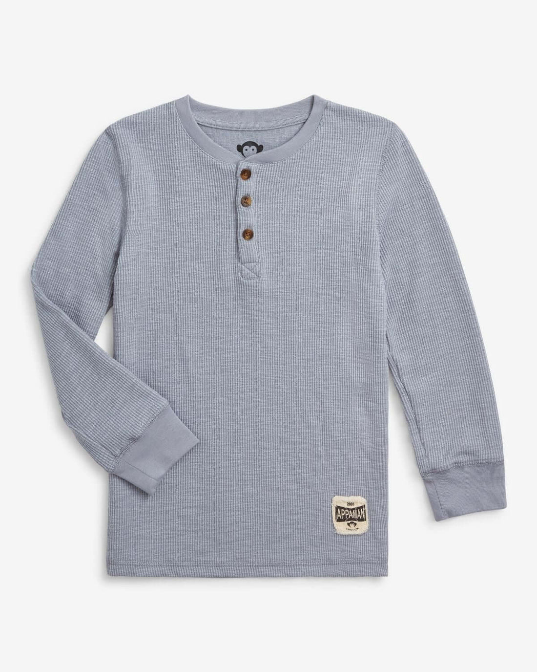 Dusty Blue Craftsman Thermal Henley