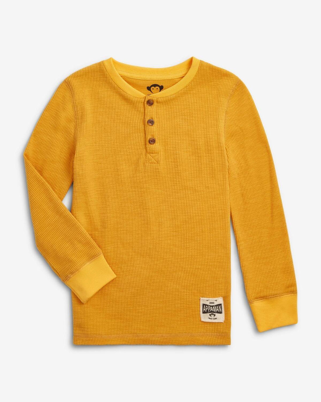 Mustard Craftsman Thermal Henley