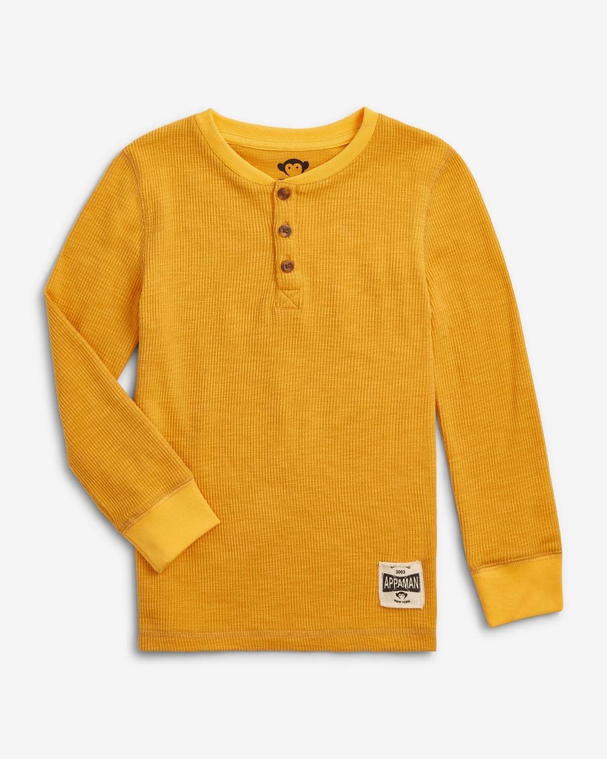 Mustard Craftsman Thermal Henley