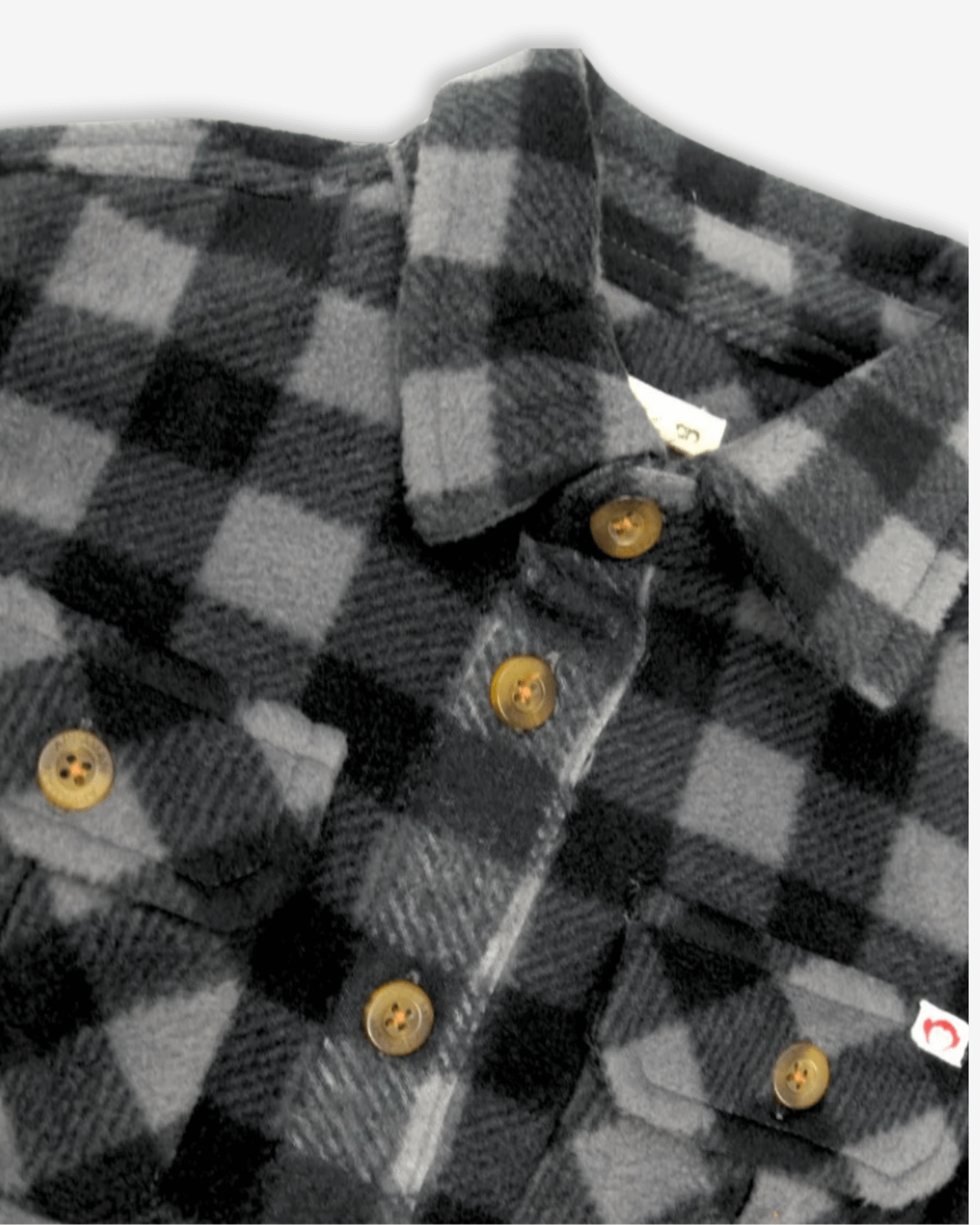 Grey/Black Check Snow Fleece Shirt