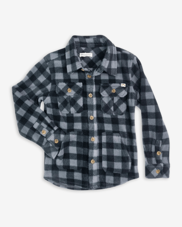 Grey/Black Check Snow Fleece Shirt