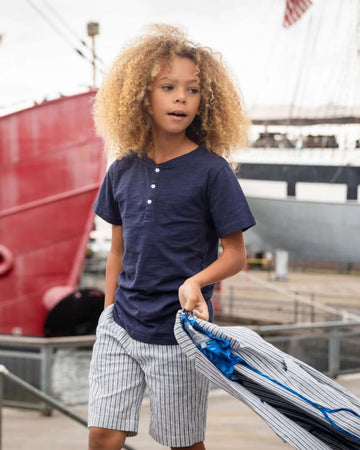 Navy Blue Day Party Henley