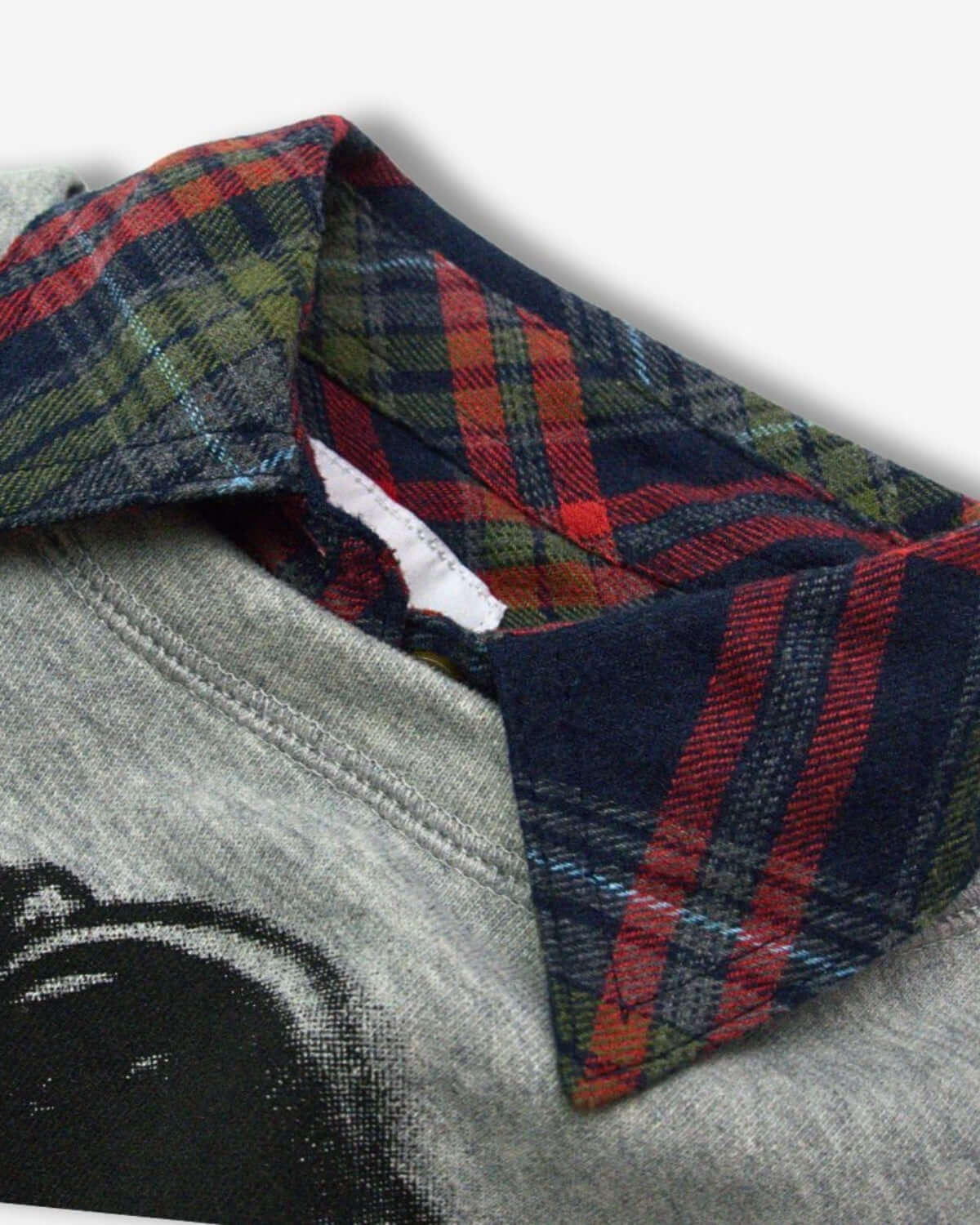 Navy/Cranberry Plaid Flannel Shirt