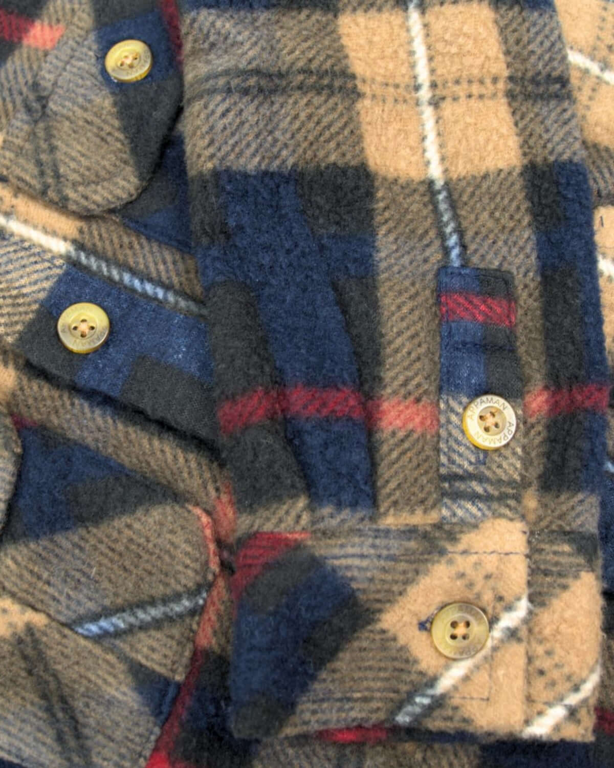 Navy/Khaki Plaid Snow Fleece Shirt