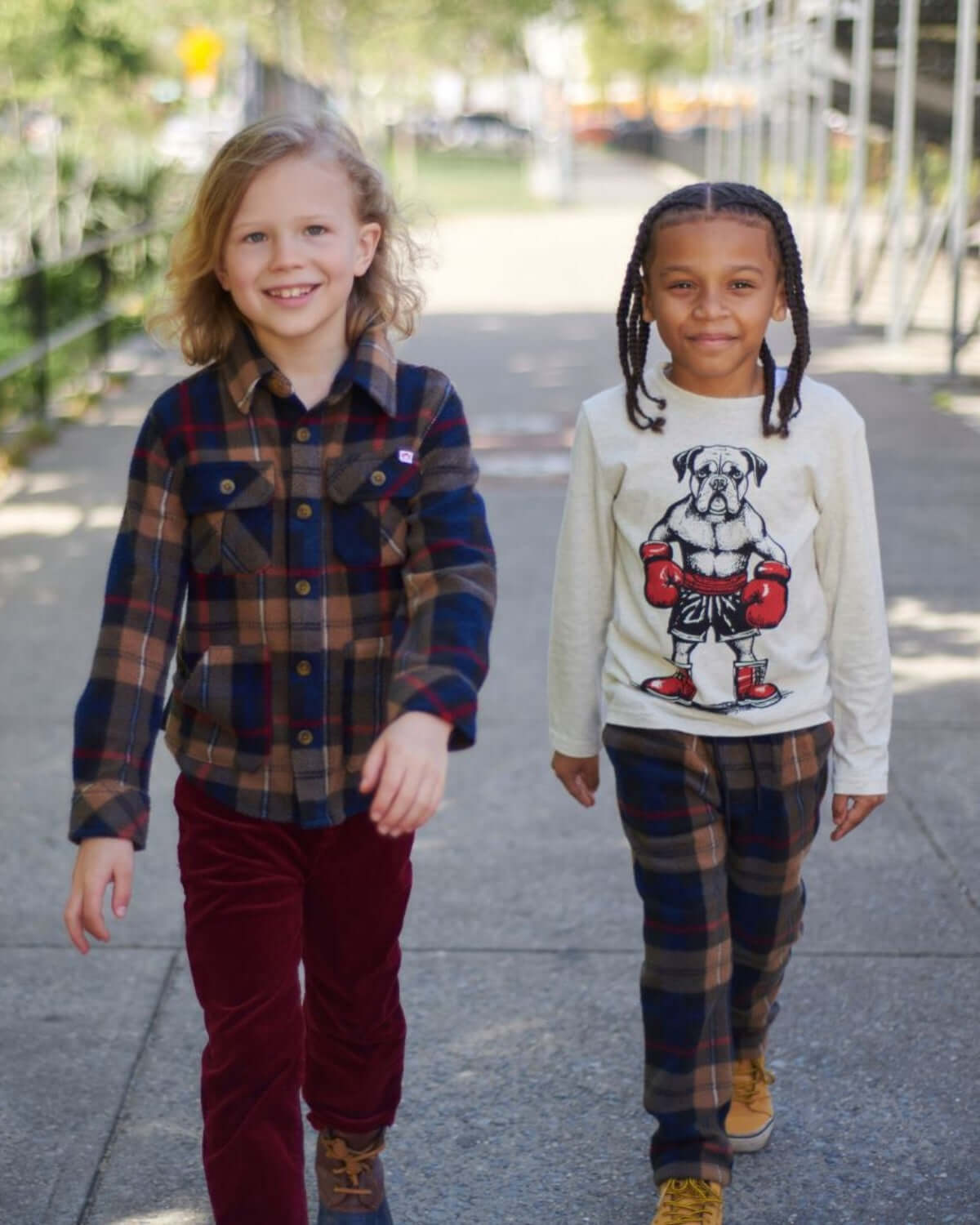 Navy/Khaki Plaid Snow Fleece Shirt