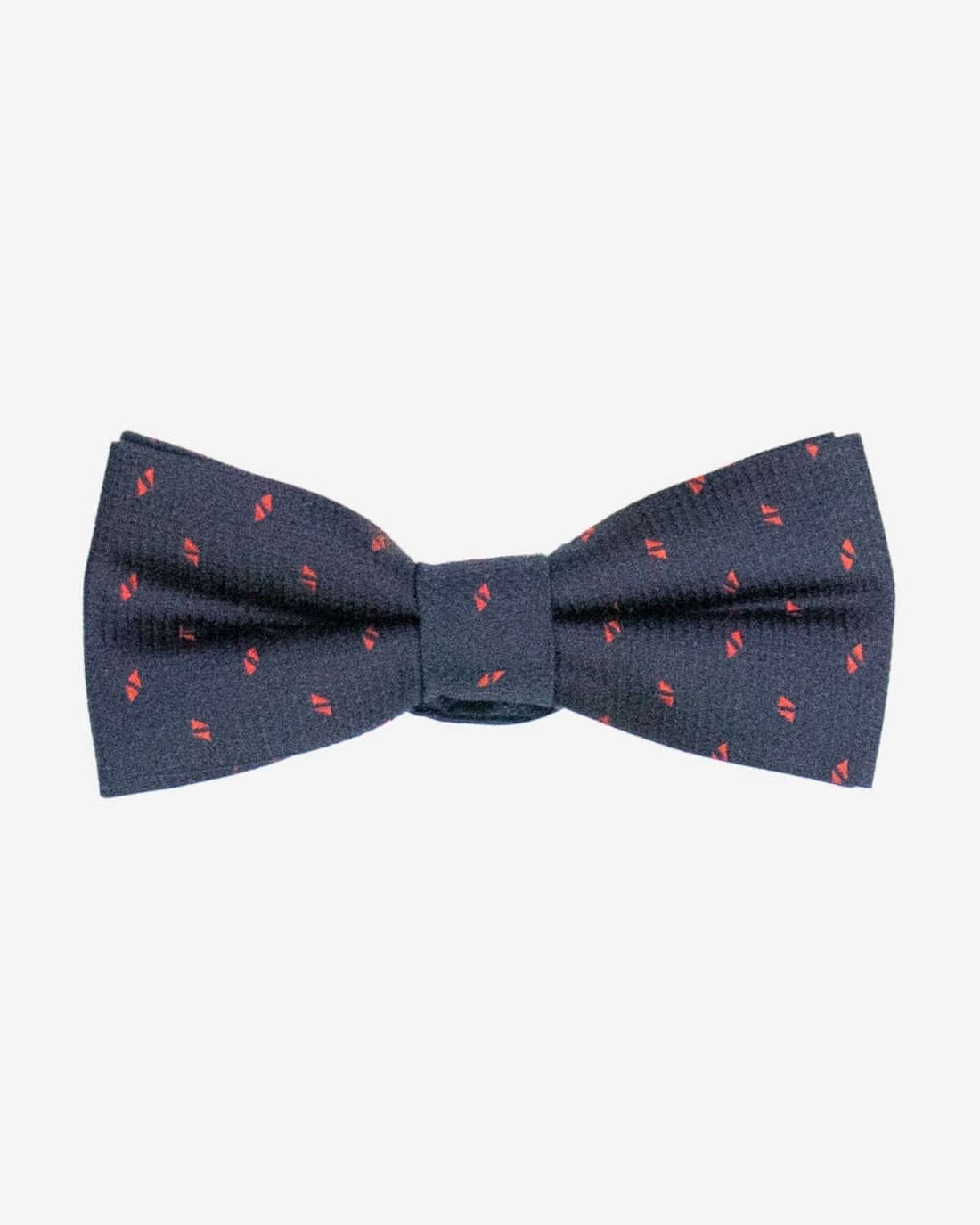 Navy Darts Silk Bow Tie