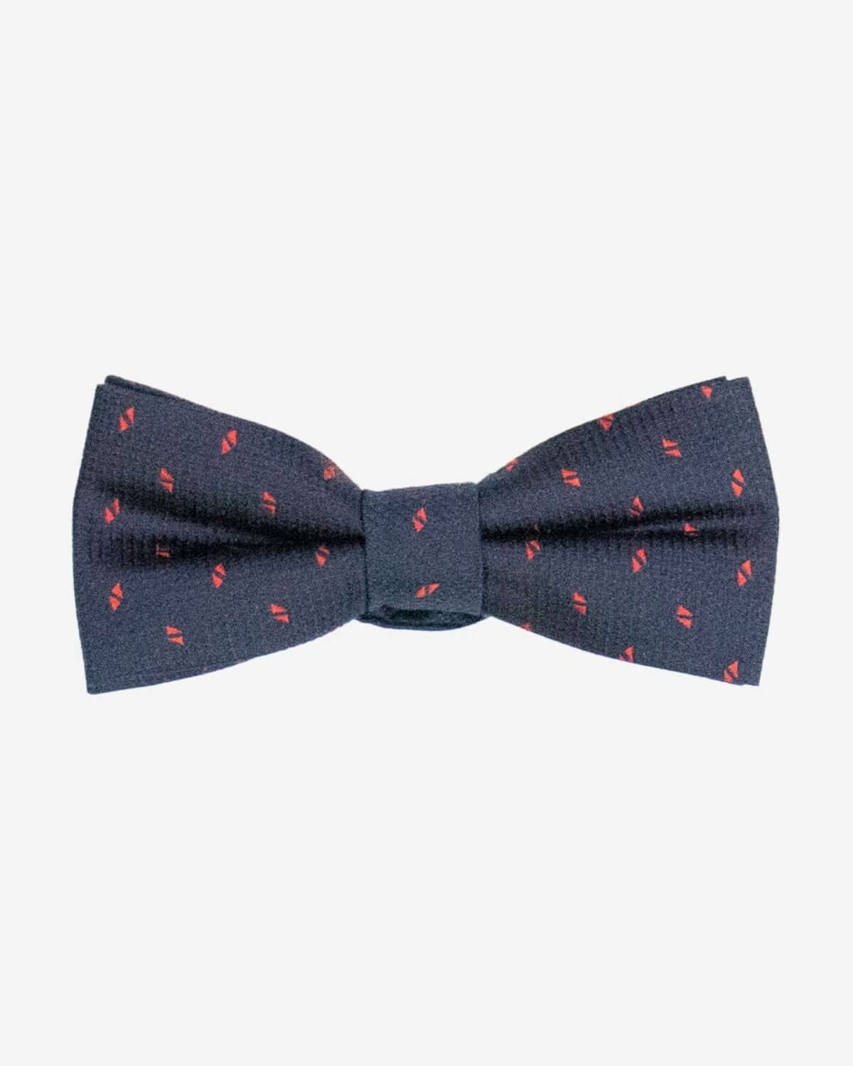 Navy Darts Silk Bow Tie