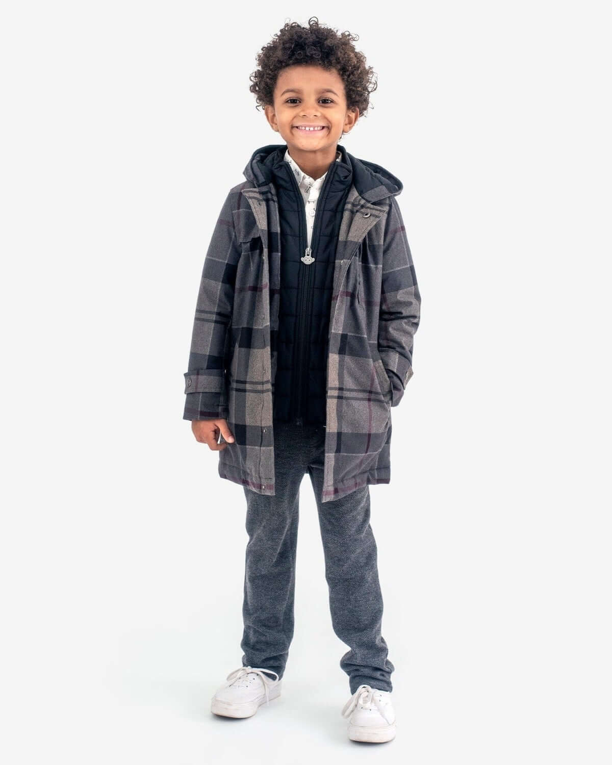 Charcoal Herringbone Everyday Stretch Pants