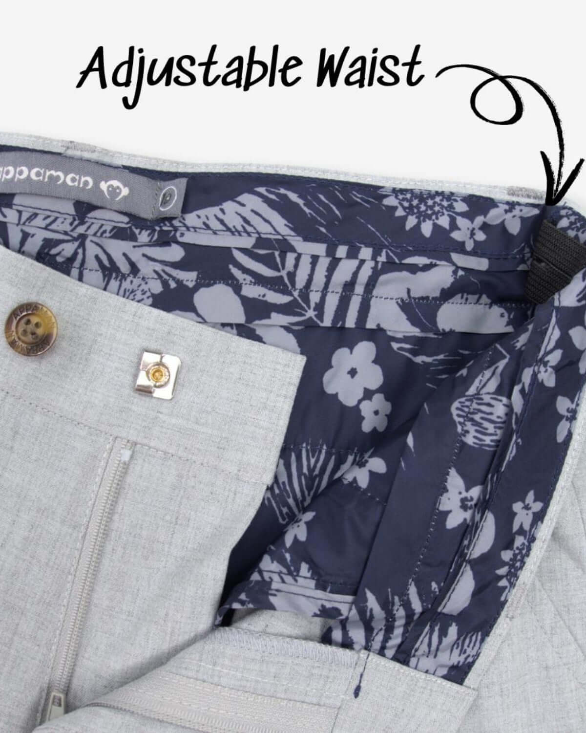 High Rise Grey Stretchy Suit Pants