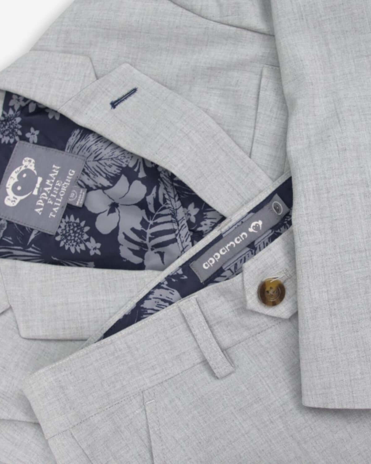 High Rise Grey Stretchy Suit Pants