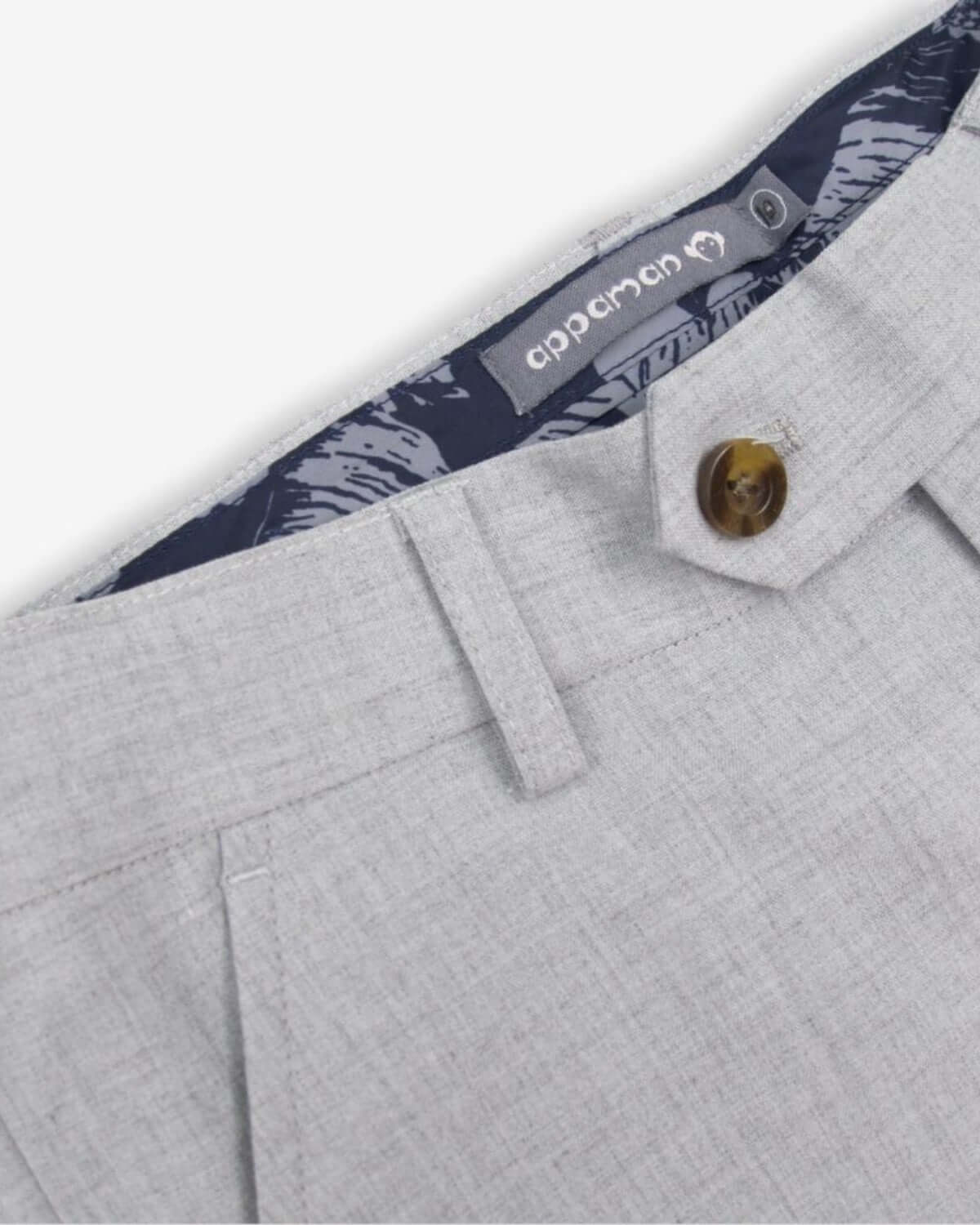 High Rise Grey Stretchy Suit Pants