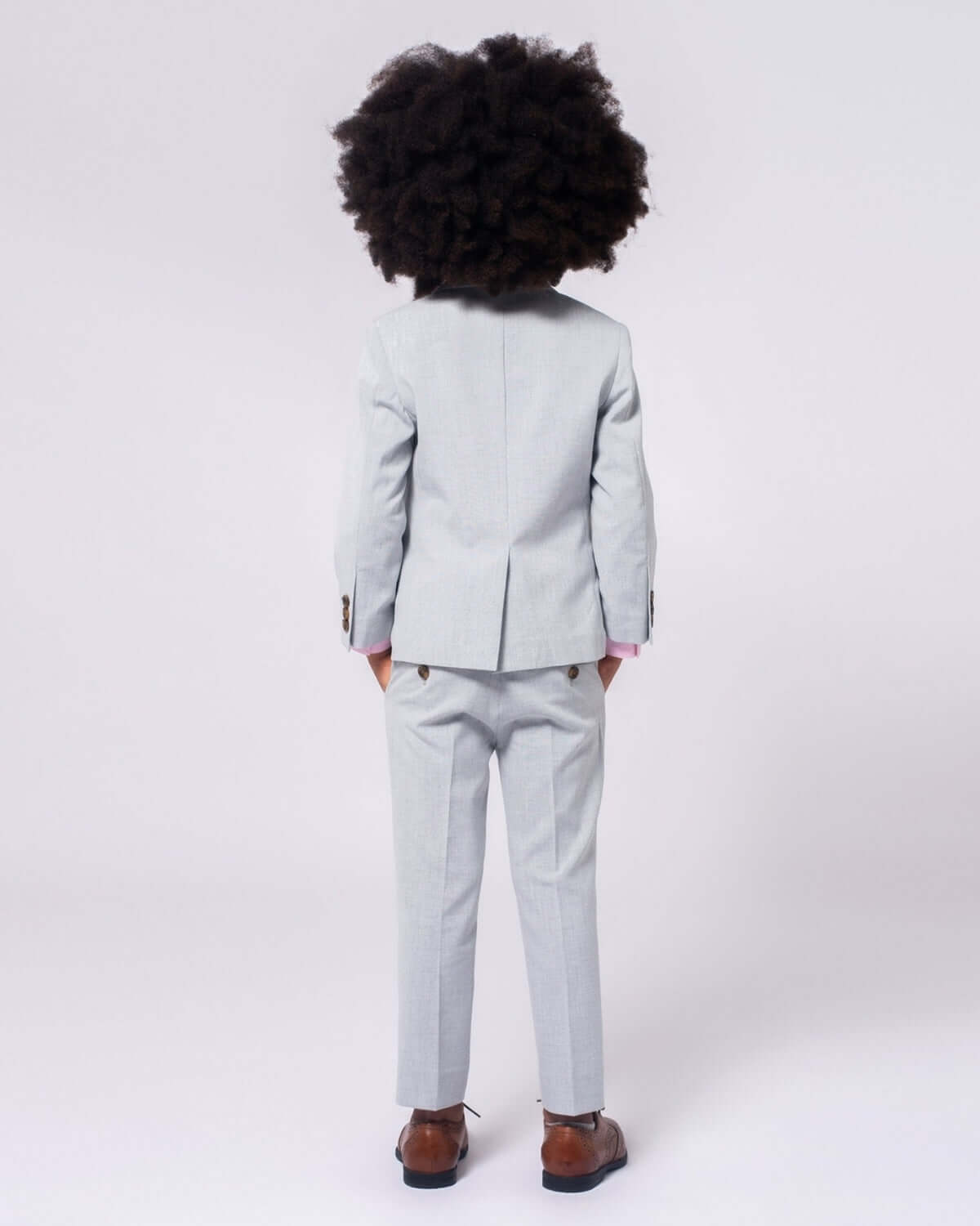 High Rise Grey Stretchy Suit Pants