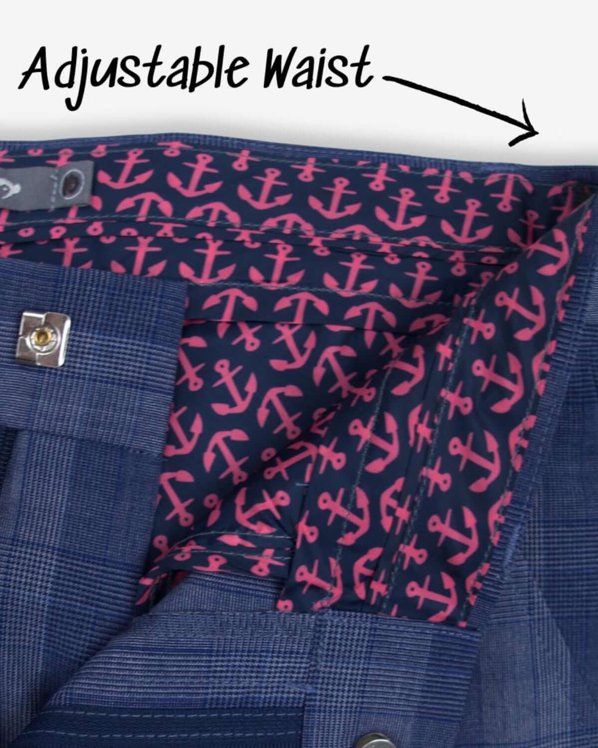 Indigo Glen Plaid Stretchy Suit Pants
