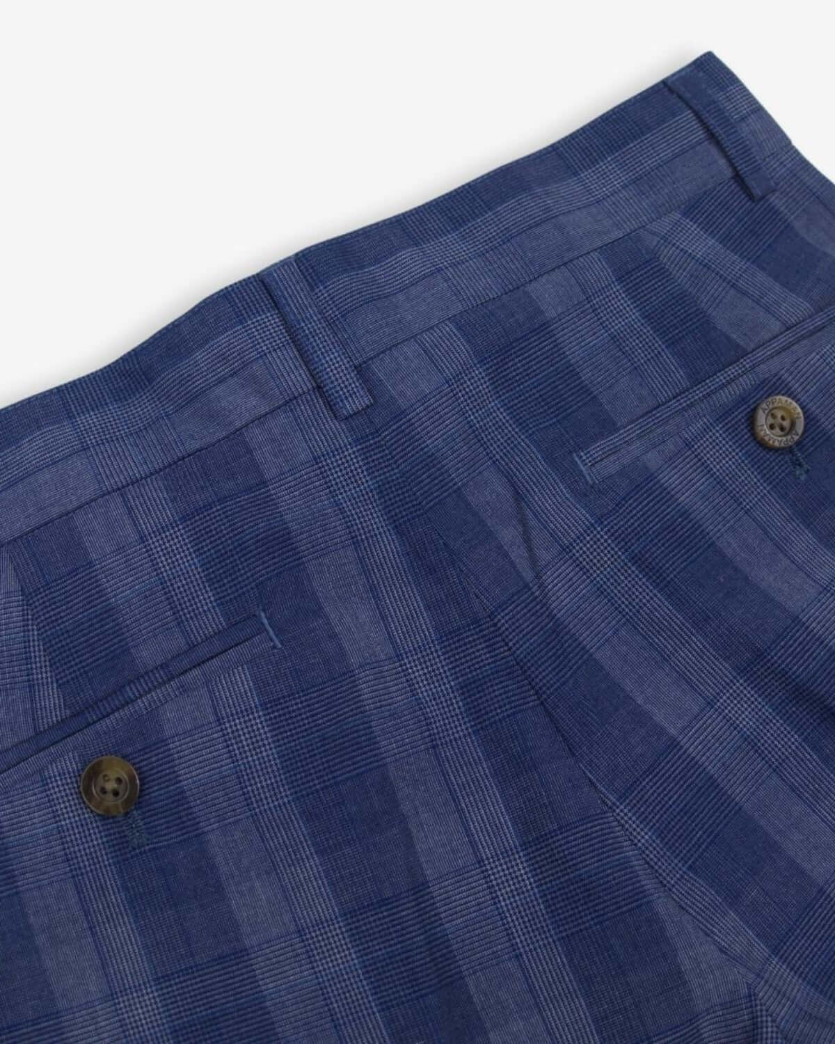 Indigo Glen Plaid Stretchy Suit Pants