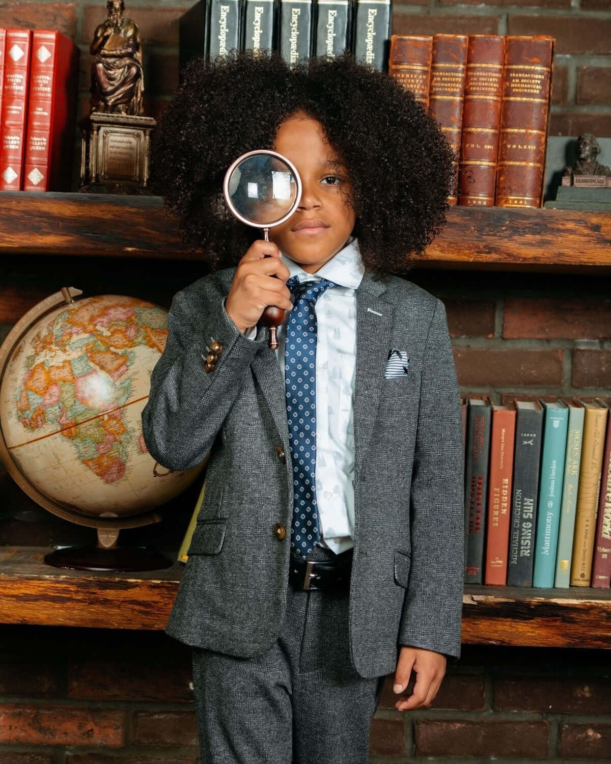 Noir Micro Plaid Stretchy Suit Pants