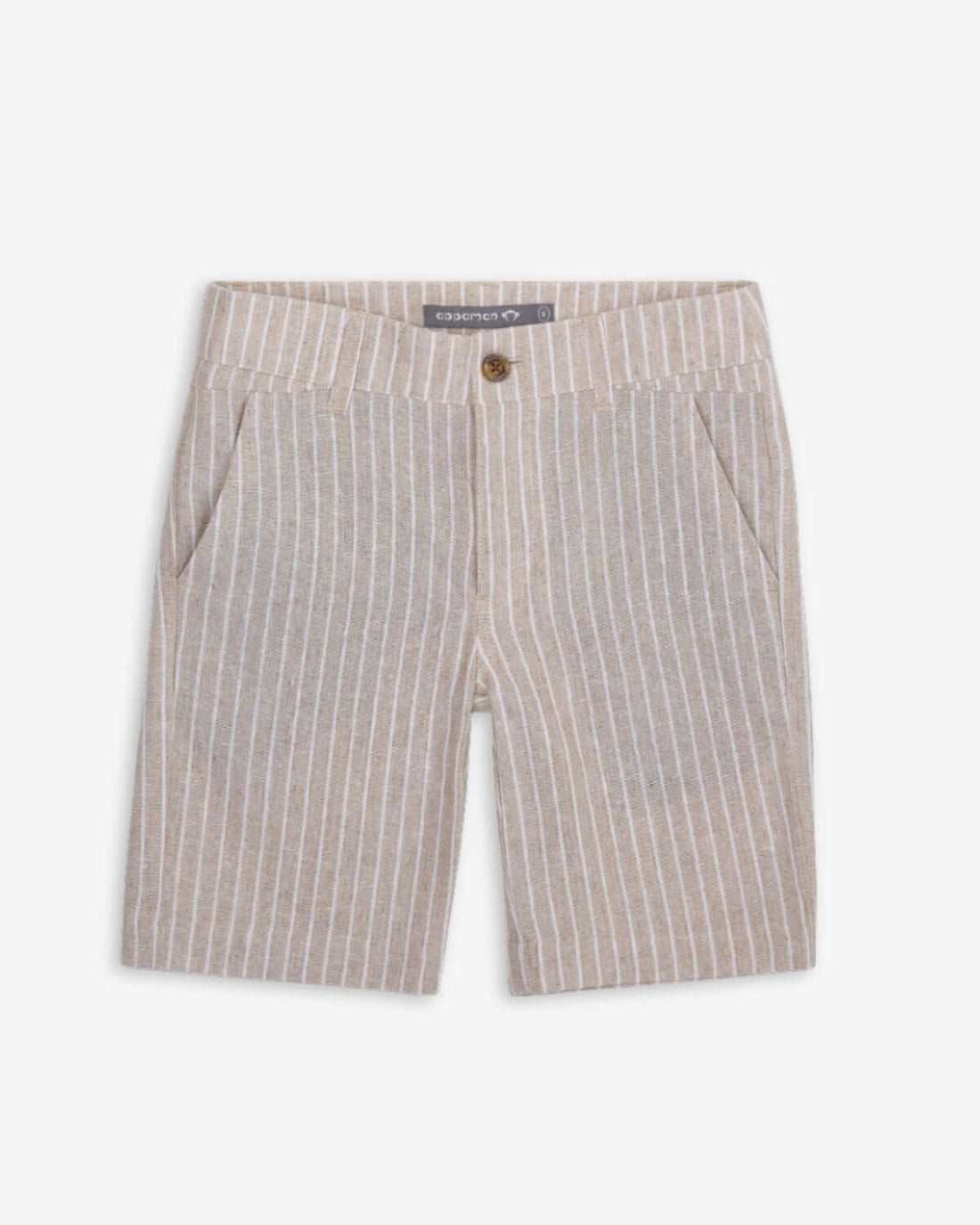 Sand Stripe Linen Trouser Shorts