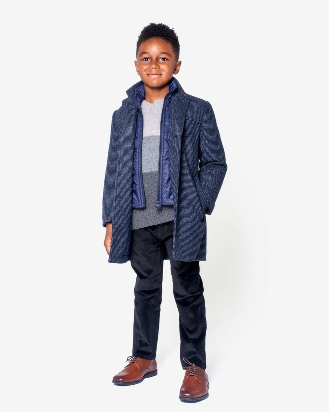 Checkered Ink City Overcoat