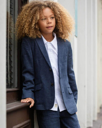 Blue Nights Linen Sports Jacket