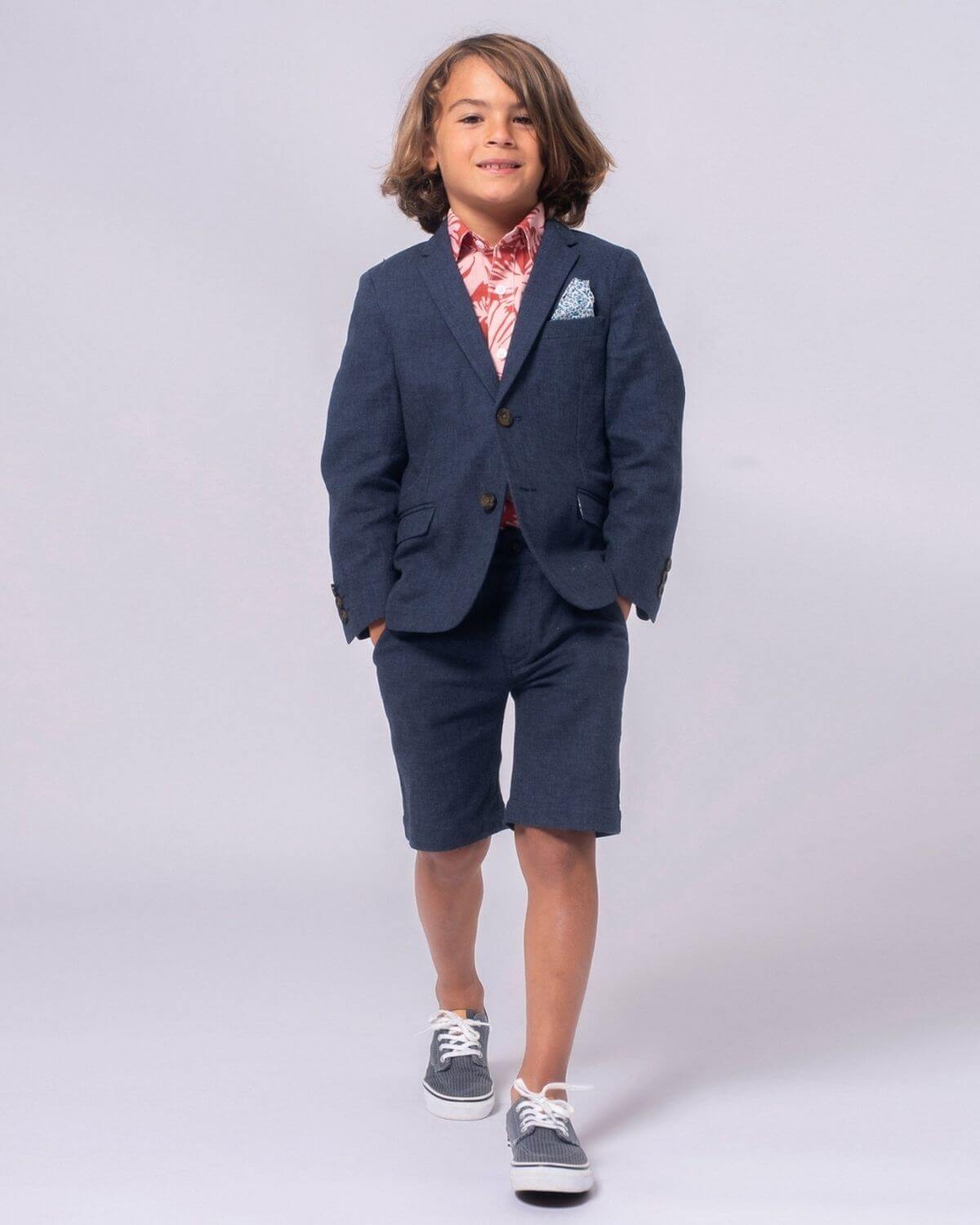 Blue Nights Linen Sports Jacket