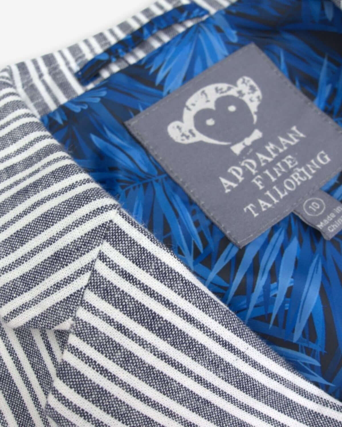 Navy Stripe Linen Sports Jacket