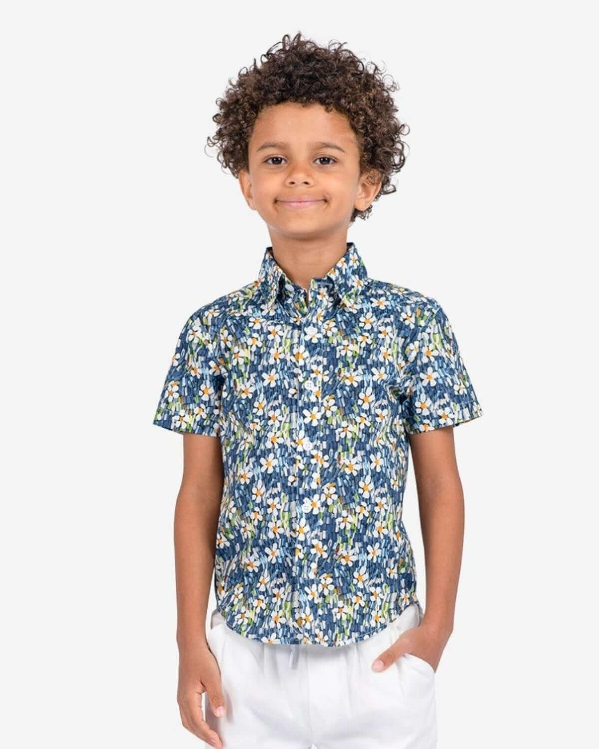 Navy Daisy Day Party Shirt