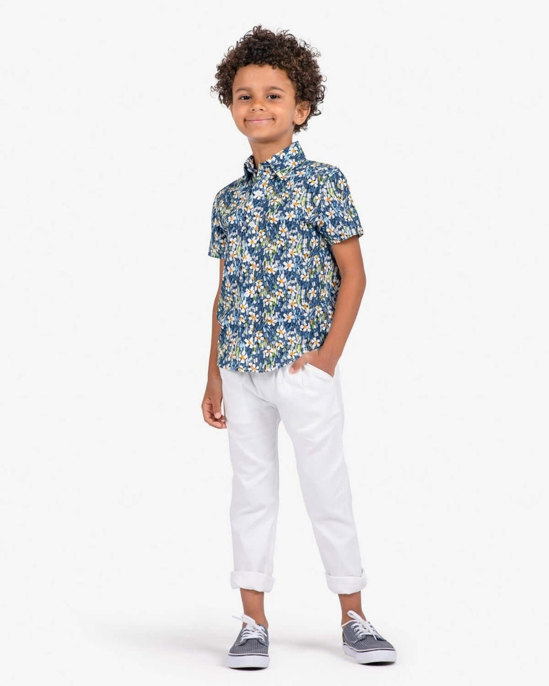 Navy Daisy Day Party Shirt