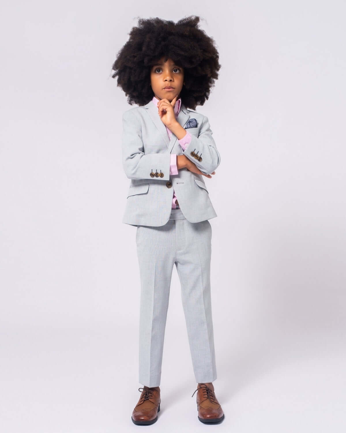 High Rise Grey Stretchy Mod Suit