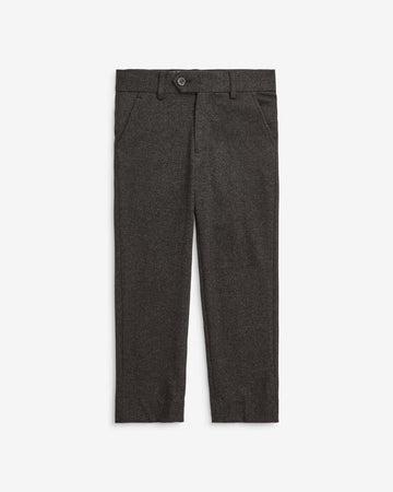 Black Herringbone Stretchy Suit Pants