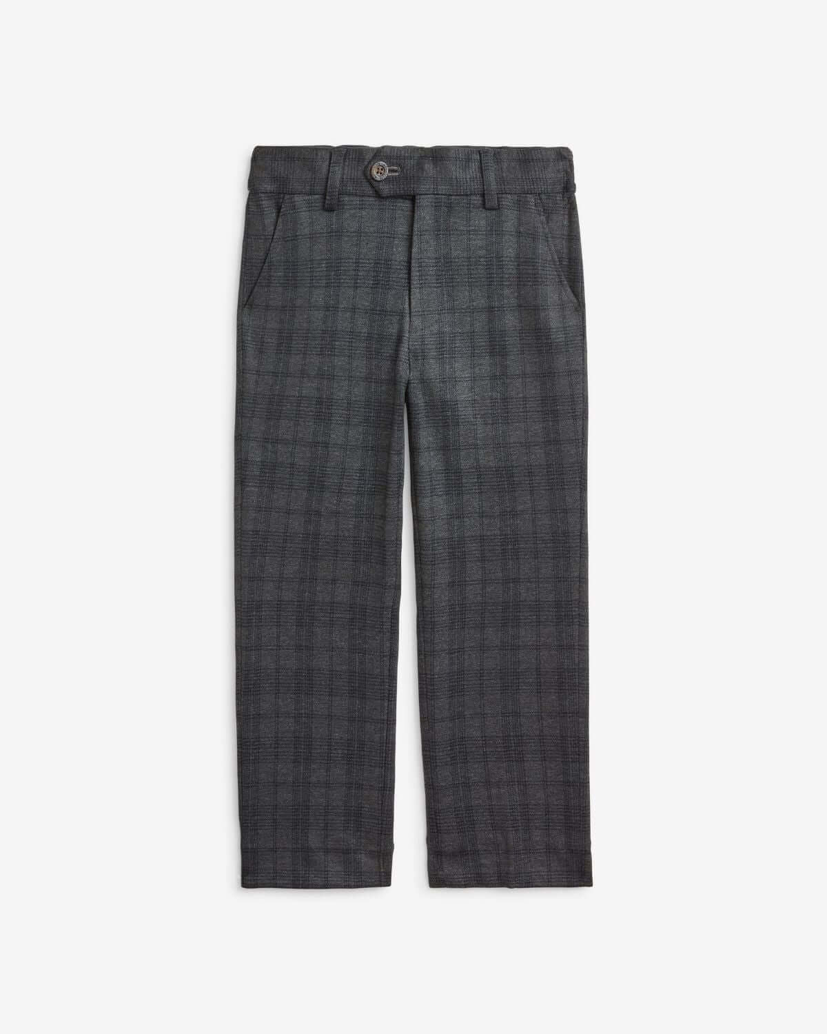 Gentleman's Plaid Stretchy Suit Pants