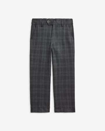 Gentleman's Plaid Stretchy Suit Pants