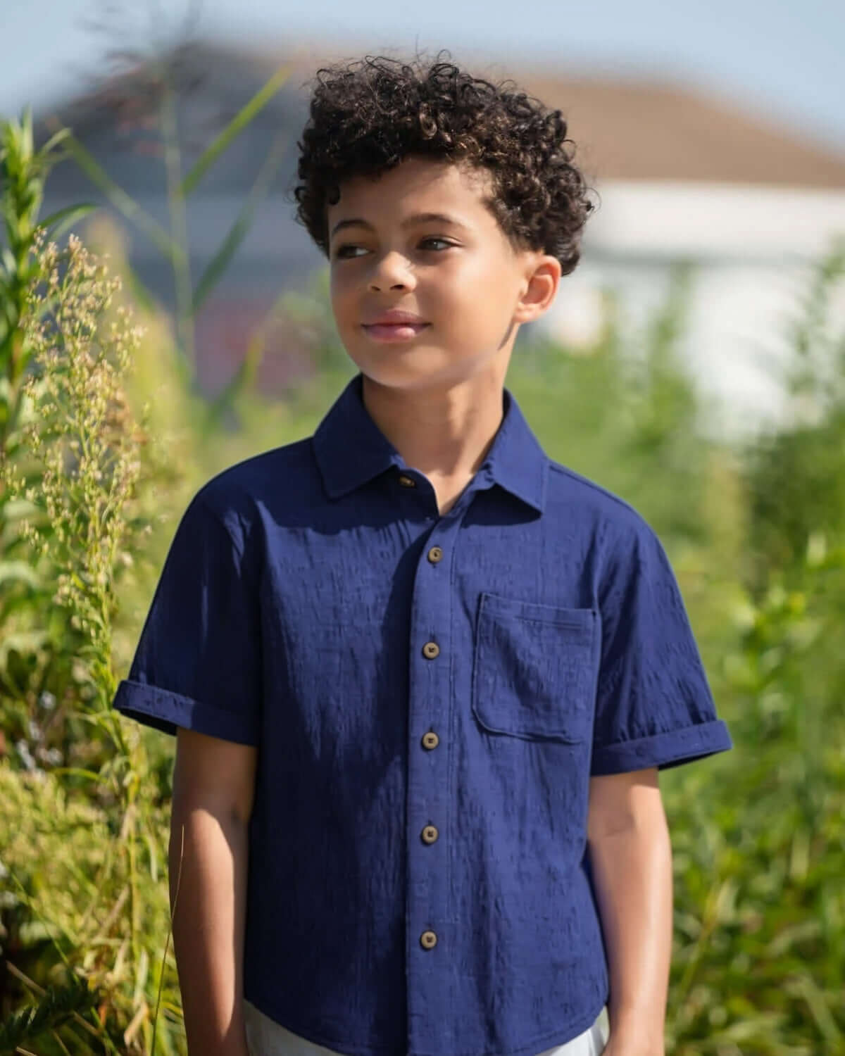 Navy Blue Beach Shirt