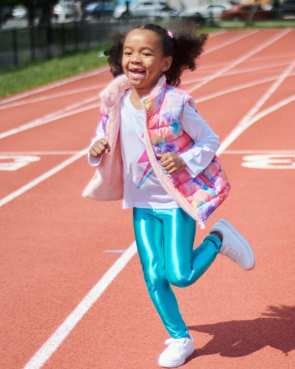 Metallic Aqua Leggings