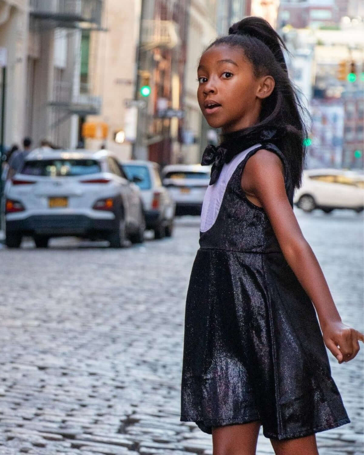 Black Velvet Tuxedo Dress