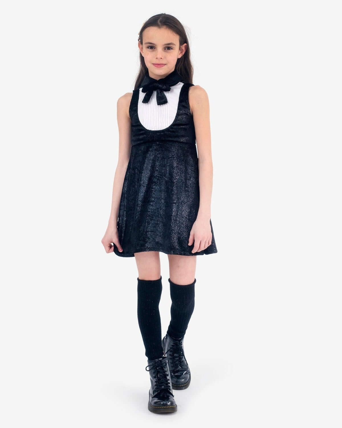 Black Velvet Tuxedo Dress