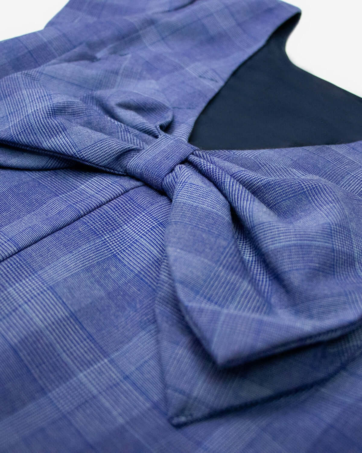 Indigo Glen Plaid Lulu Bow Dress