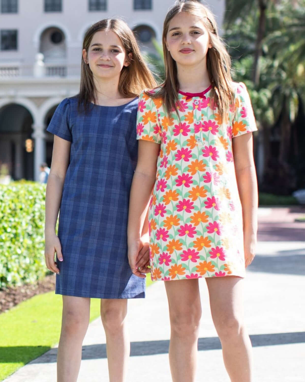 Indigo Glen Plaid Lulu Bow Dress