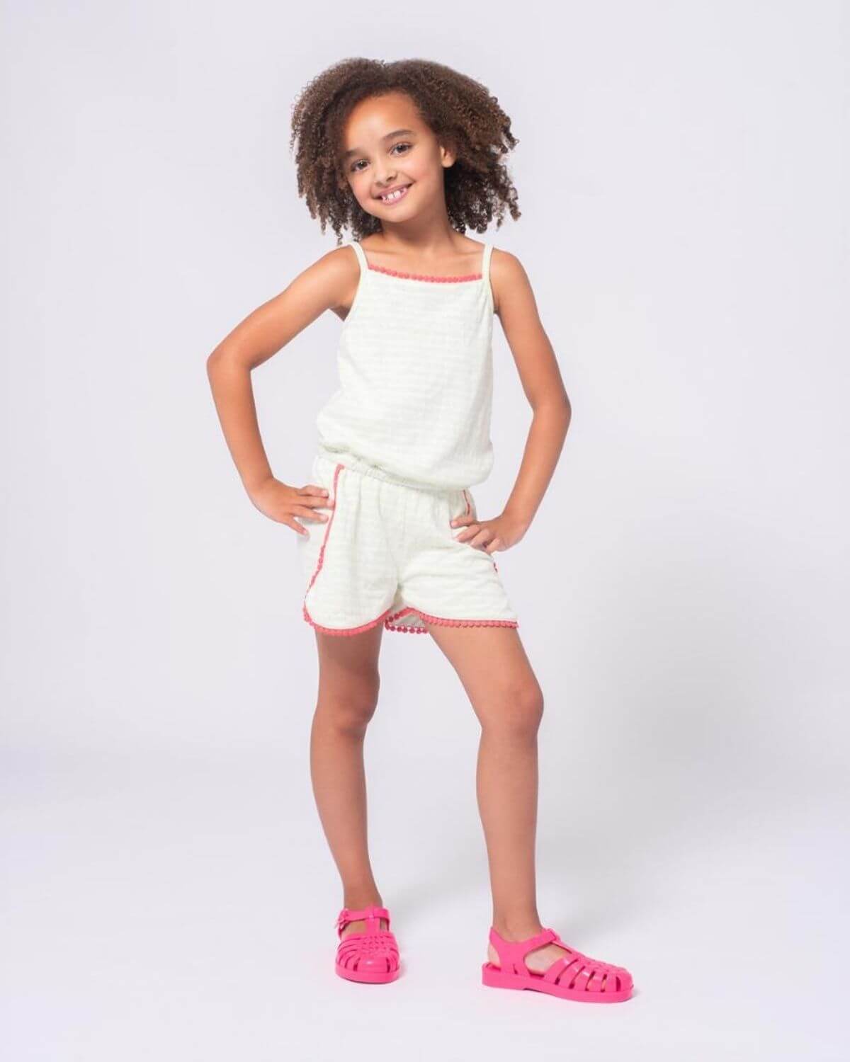 Light Green Stripe Novia Romper