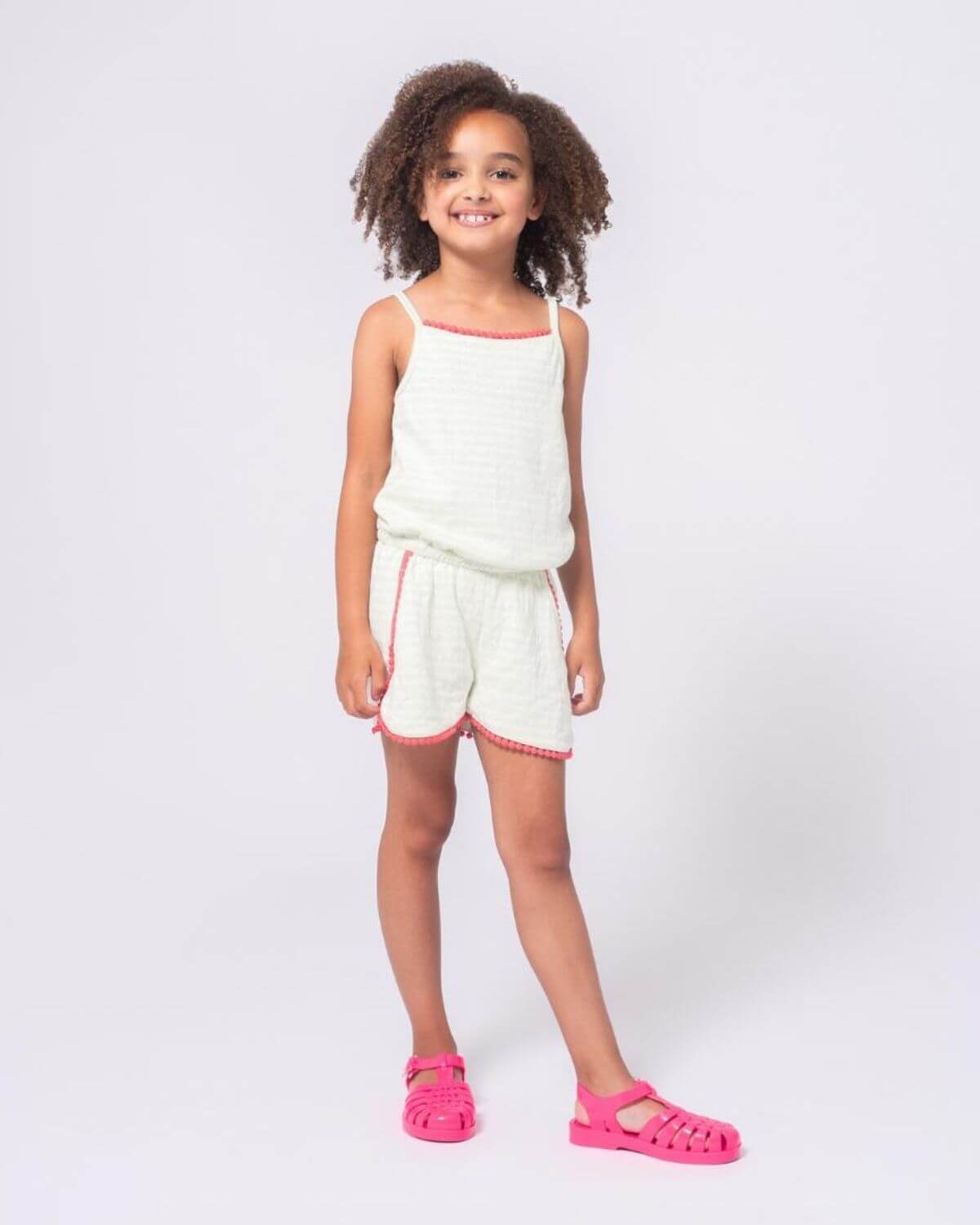 Light Green Stripe Novia Romper