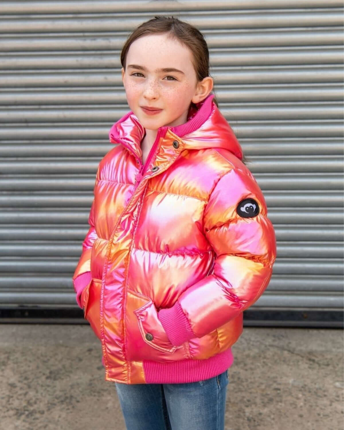 Citrus Sparkle Puffy Coat
