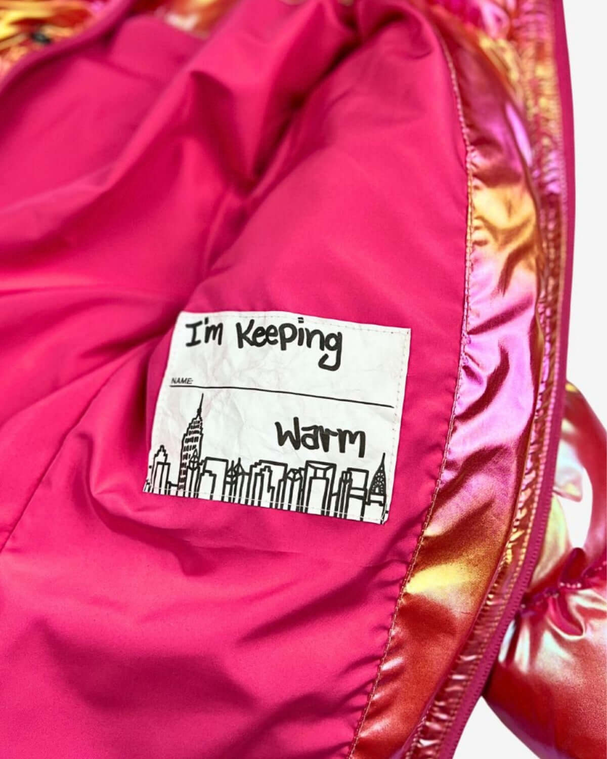 Citrus Sparkle Puffy Coat