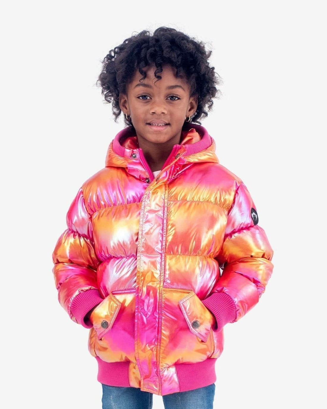 Citrus Sparkle Puffy Coat