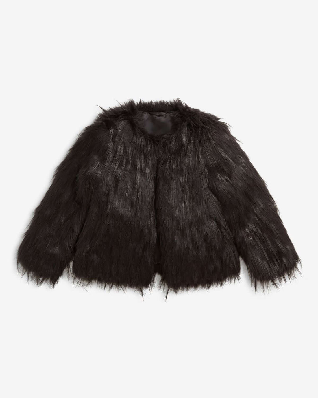 Black Faux Fur Coat